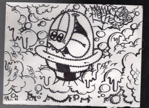 Street art: Ink on found Paper