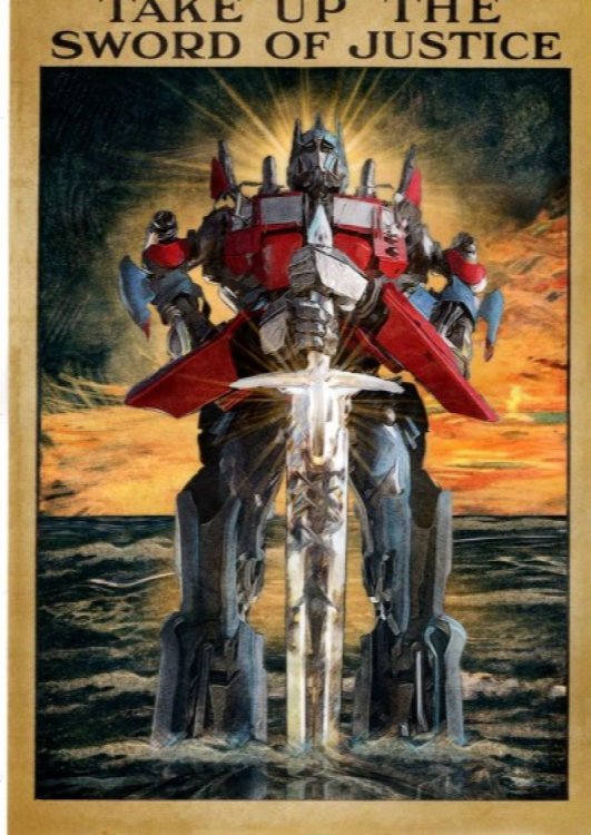 Transformers:Take up the sword of Justice Mini poster