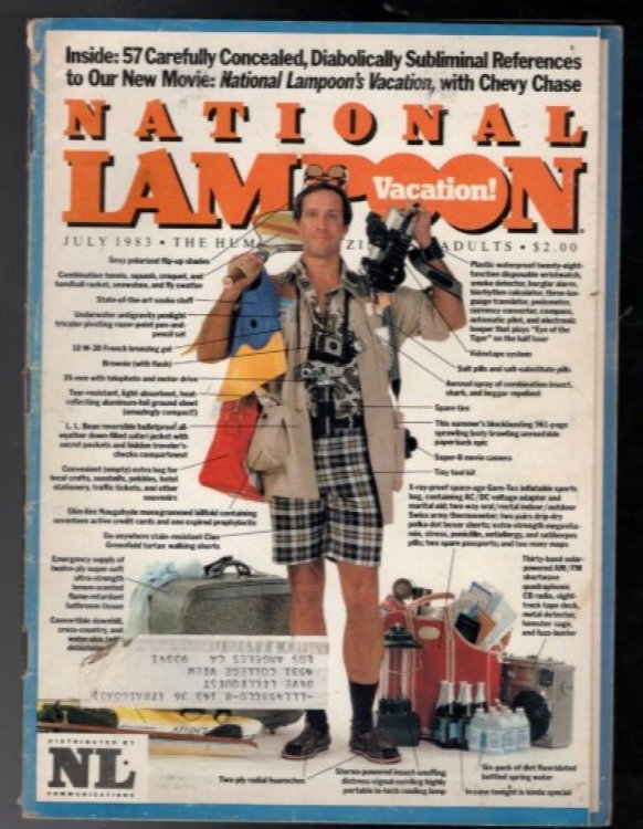 National Lampoon July 1983 Chevy Chase National Lampoon Vacation Cover VG