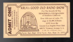 Ticket to KRLA's Good old radio show