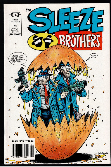 The Sleeze Brothers #6 Epic Comic Book 1989 Issue John Carnell, Andy Lanning.