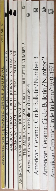 American Ceramic Circle Bulletin / Journal; Volumes I through X