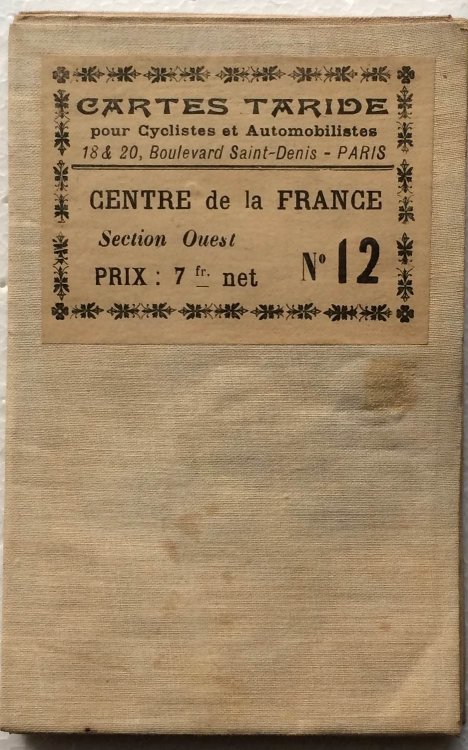 Carte Routiere pour Automobilistes & Cyclistes - Centre de La France, Section Ouest, No.12