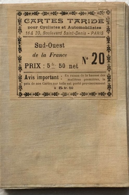 Carte Routiere pour Automobilistes & Cyclistes - Sud-Ouest de la France, Bordeaux - Toulouse, No. 20