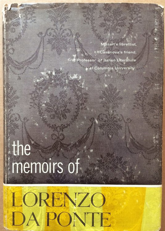 Image for Memoirs of Lorenzo Da Ponte Memoirs of Lorenzo Da Ponte
