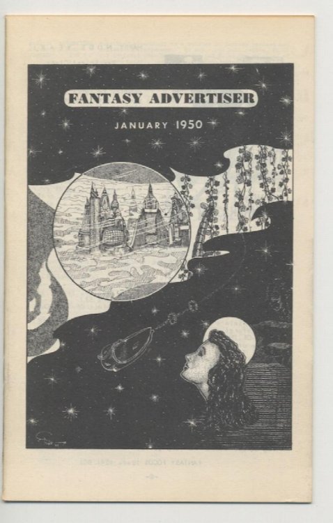 FANTASY ADVERTISER. January, 1950. 1st issue edited by Roy A. Squires. Lord Dunsany by Lin Carter.