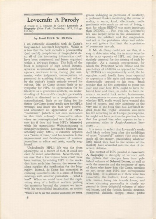 Image for THE FOSSIL. July, 1976. Vol. 74, No. 1. Whole Number 215. Dirk Mosig discounts deCamp's biography of Lovecraft. THE FOSSIL. July, 1976. Vol. 74, No. 1. Whole Number 215. Dirk Mosig discounts deCamp's biography of Lovecraft.