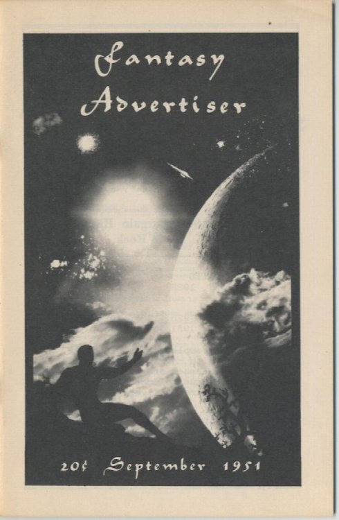 FANTASY ADVERTISER. September, 1951. Evolution of SF Art by Morris Scott Dollens, and cover art by him.