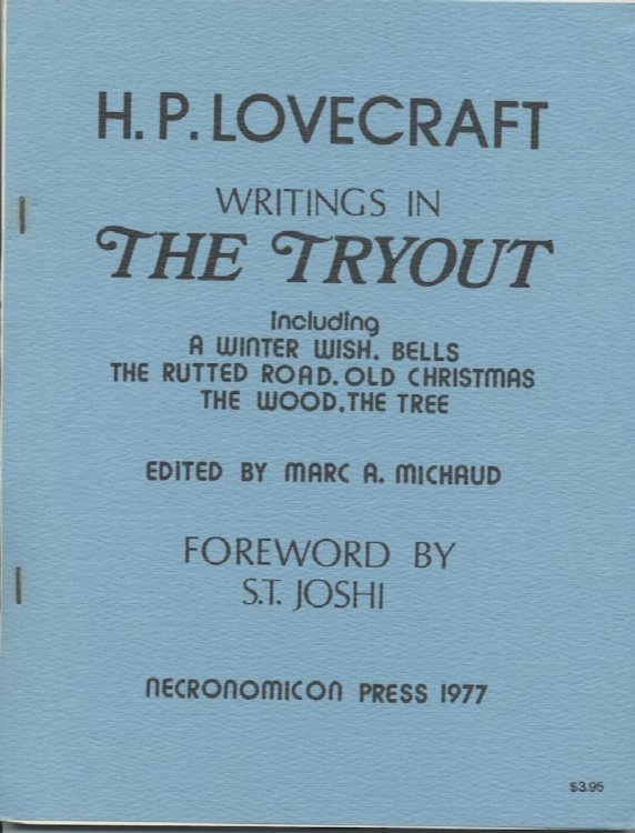 THE TRYOUT. 1977. 1000 numbered copies.