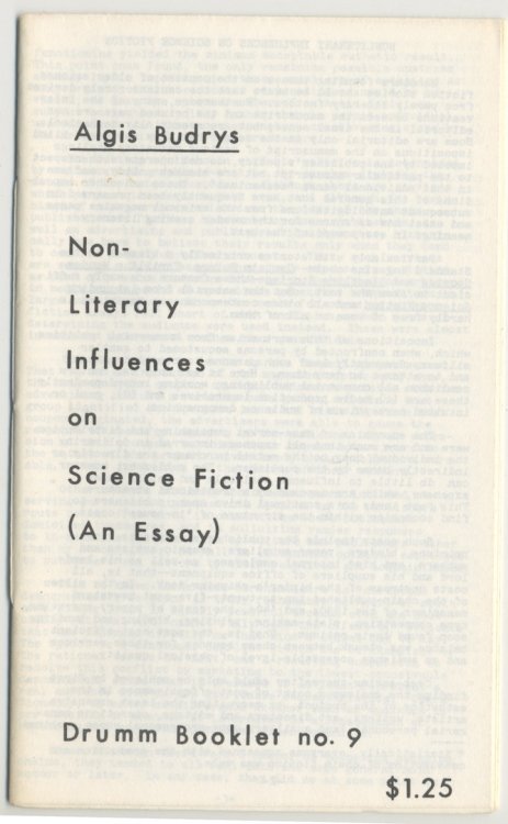 NON-LITERARY INFLUENCES ON SCIENCE FICTION (An Essay)