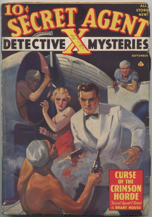 SECRET AGENT X. Detective Mysteries. September, 1938.