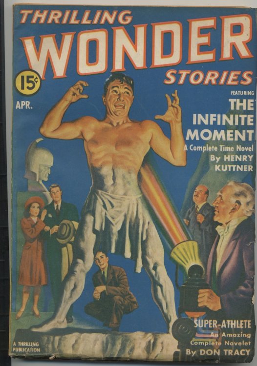 THRILLING WONDER STORIES. April, 1942. Henry Kuttner, and Frank Belknap Long. Sale priced.