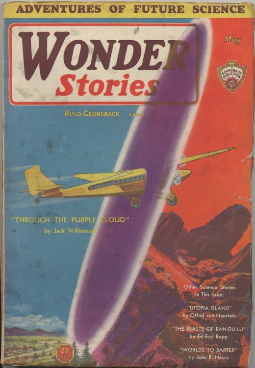 WONDER STORIES. May, 1931. John Beynon Harris's 1st appearance. He became more famous under his pseydonym, John Wyndham.