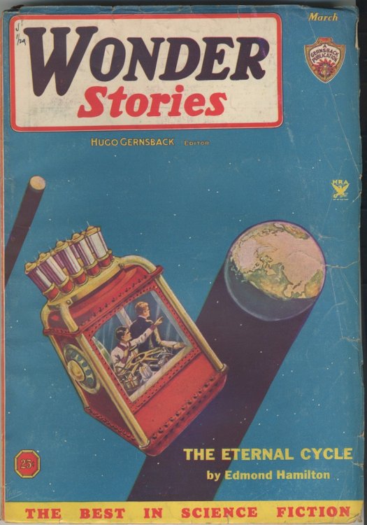 WONDER STORIES. March, 1935. Features, Edmond Hamilton, Stanton Coblentz.