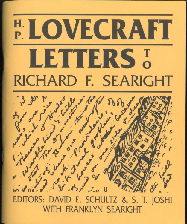 LETTERS TO RICHARD F. SEARIGHT. Necronomicon Press, 1992. 1st printing*