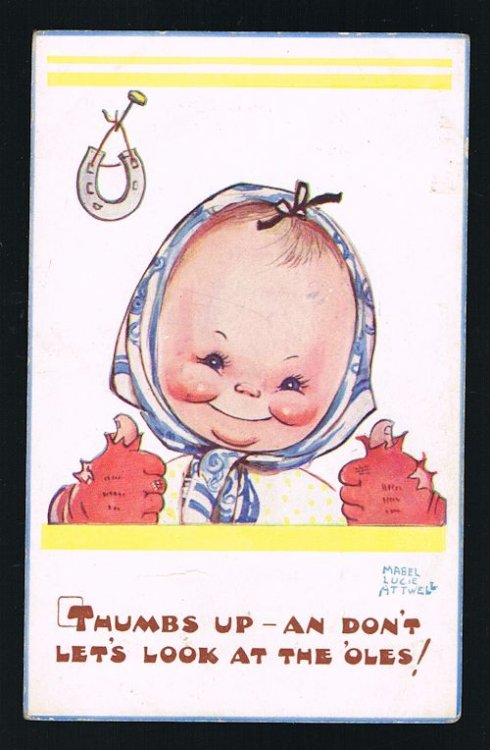 Thumbs Up - Don't Look at the 'Oles Postcard