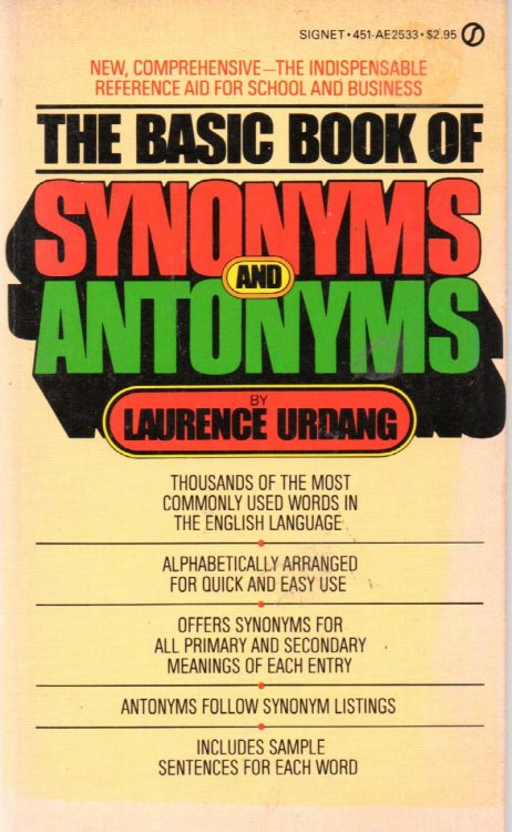 The Basic Book Of Synonyms And Antonyms