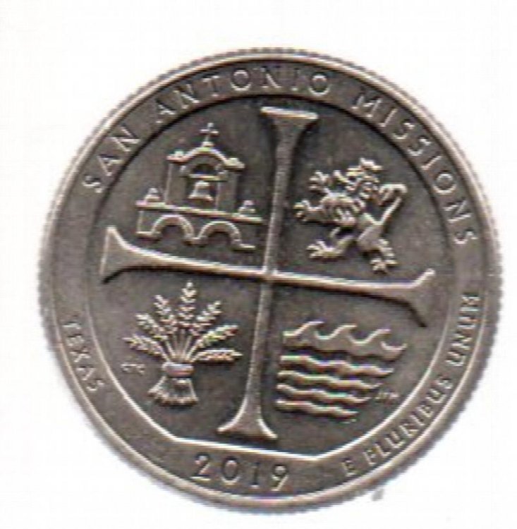 2019 D Washington Quarter San Antonio Mission