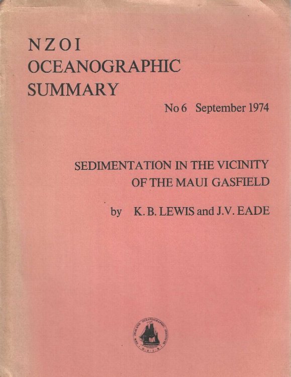 Image for Sedimentation in the Vicinity of the Maui Gasfield. (NZOI Oceanographic Summary No. 6.) Sedimentation in the Vicinity of the Maui Gasfield. (NZOI Oceanographic Summary No. 6.)