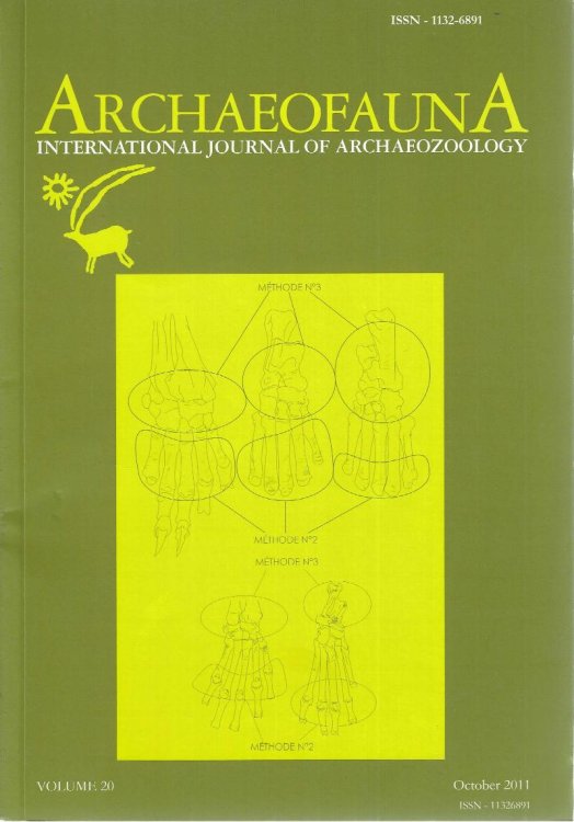 Archaeofauna. International Journal of Archaeozoology. Volumen 20.