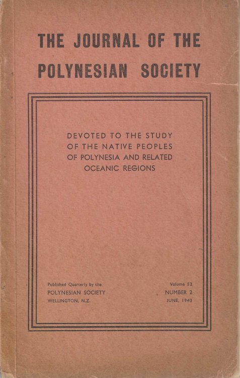 Image for The Journal of the Polynesian Society. Vol. 52. No. 2. June 1943 The Journal of the Polynesian Society. Vol. 52. No. 2. June 1943