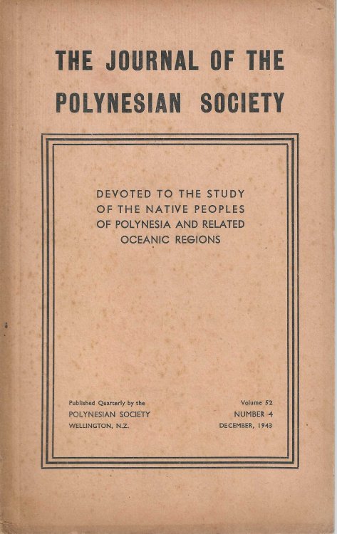 Image for The Journal of the Polynesian Society. Vol. 52. No. 4. December 1943 The Journal of the Polynesian Society. Vol. 52. No. 4. December 1943