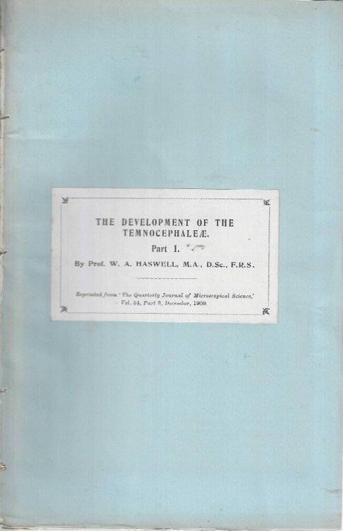 The Development of the Temnocephale. Part I