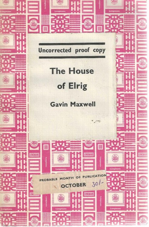 Image for The House of Elrig - uncorrected proof copy The House of Elrig - uncorrected proof copy