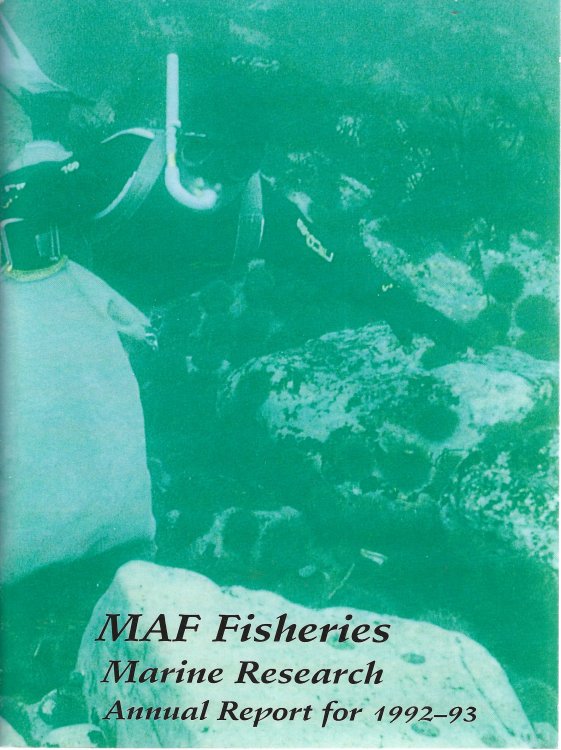 MAF Fisheries Marine Research. Annual Report for 1992-93