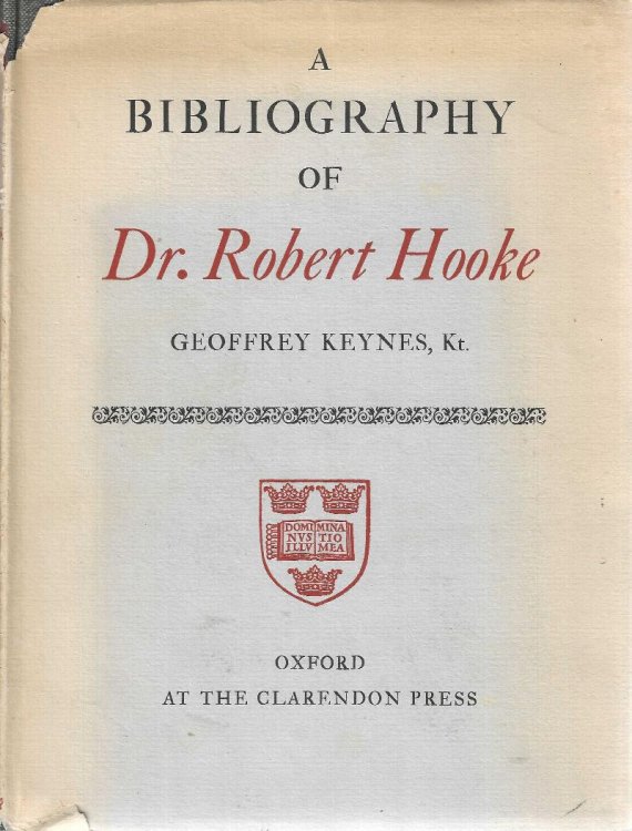 Image for A Bibliography of Dr. Robert Hooke A Bibliography of Dr. Robert Hooke