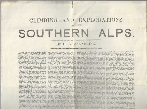 Image for Climbing and explorations in the Southern Alps Climbing and explorations in the Southern Alps