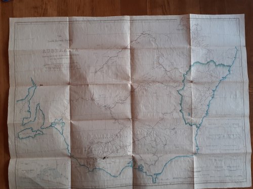 The South Eastern Portion of Australia Shewing the routes of the three Expeditions, and surveyed territory