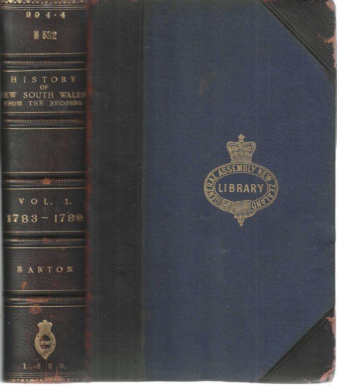 History of New South Wales. From the Records. Volume 1. Governor Philip 1783 - 1789