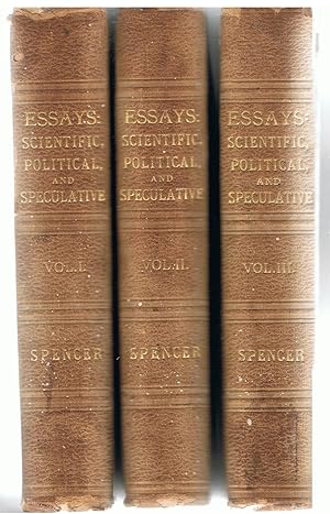 Essays: Scientific, Political and Speculative. 3 Volume Set.