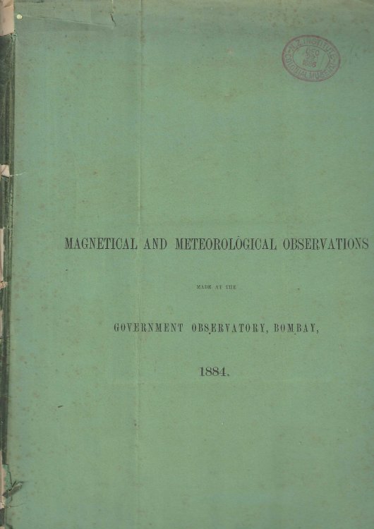 Image for Magnetical and Meteorological Observations made at the Government Observatory, Bombay, in the Year 1884. Magnetical and Meteorological Observations made at the Government Observatory, Bombay, in the Year 1884.