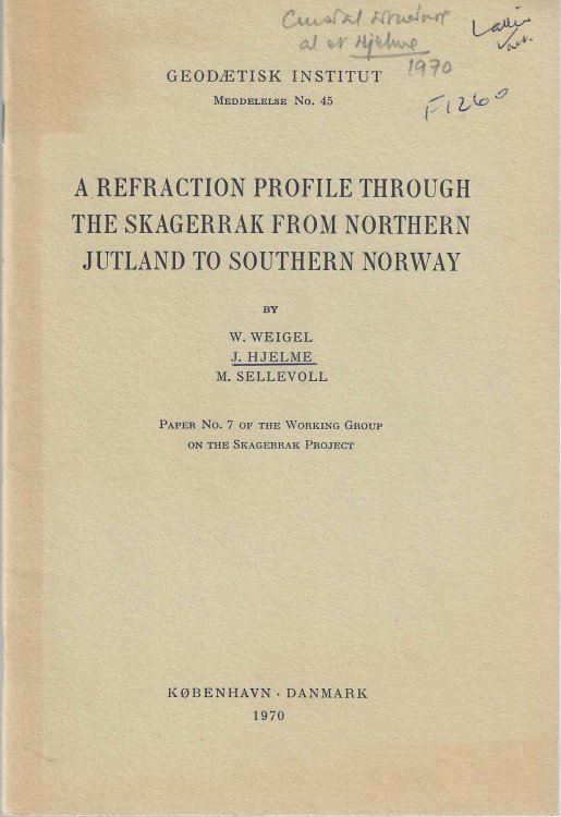 Image for A Refraction Profile Through the Skagerrak from Northern Jutland to Southern Norway. A Refraction Profile Through the Skagerrak from Northern Jutland to Southern Norway.