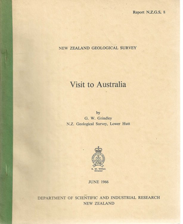 Visit to Australia. New Zealand Geological Survey Report 8