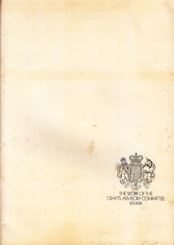 Work of the crafts Advisory Committee 1971-1974