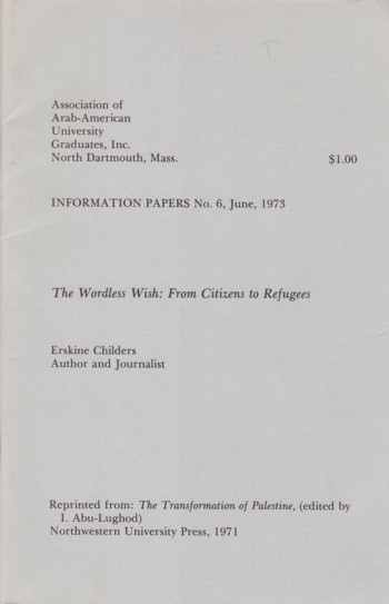 Information Papers #6, 1973 June, Wordless Wish: from citizens t o.