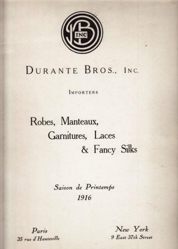 Saison de Printemps 1916: robes, manteaux, garnitures, laces, silks