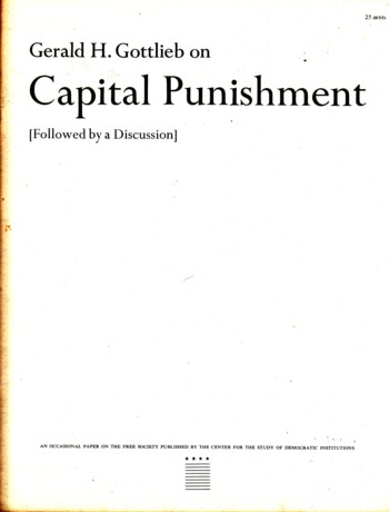 Capital Punishment (followed by a discussion)