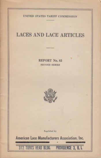 Laces and Lace Articles Report #83 second series