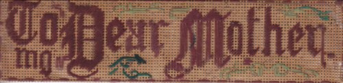Perforated Paper Bookmark: To Dear Mother