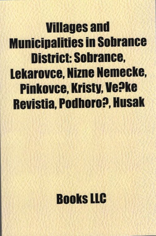 Villages and Municipalities in Sobrance District (Slovakia)