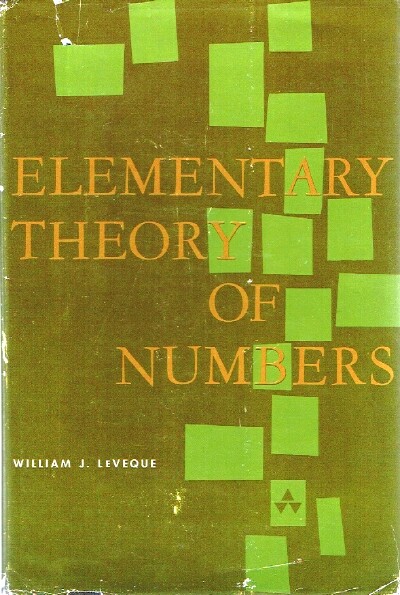 Image for Elementary Theory of Numbers Elementary Theory of Numbers