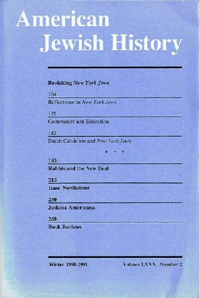 Image for American Jewish History (Winter 1990-1991 - Volume LXXX, Number 2) American Jewish History (Winter 1990-1991 - Volume LXXX, Number 2)