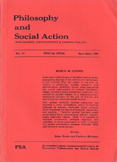 Image for Philosophy and Social Action (Vol. 14, Special Issue, April-June 1988) Philosophy and Social Action (Vol. 14, Special Issue, April-June 1988)