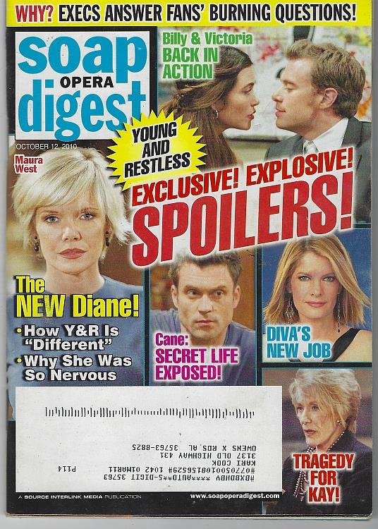 SOAP OPERA DIGEST OCTOBER 12, 2010