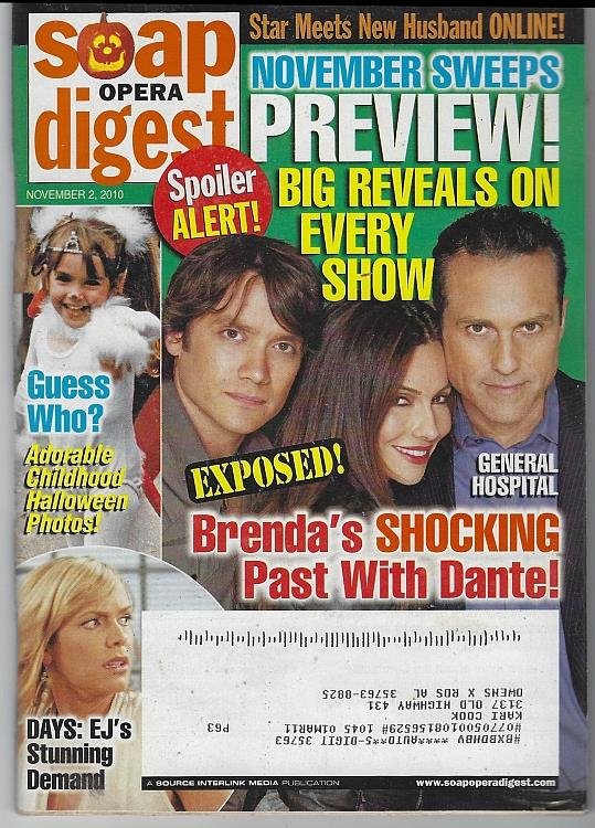 SOAP OPERA DIGEST NOVEMBER 2, 2010