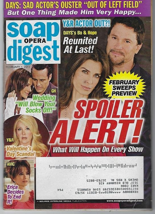 SOAP OPERA DIGEST FEBRUARY 1, 2011